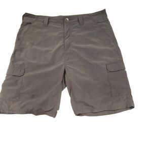 Mens Orvis Cargo Shorts-100 Nylon-Charcoal Gray-36-Outdoor-Hiking-Quick Dry-Fish